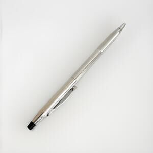 Vintage A.T. Cross Chrome Ballpoint Pen Lincoln RI Star Ruby MED Refill